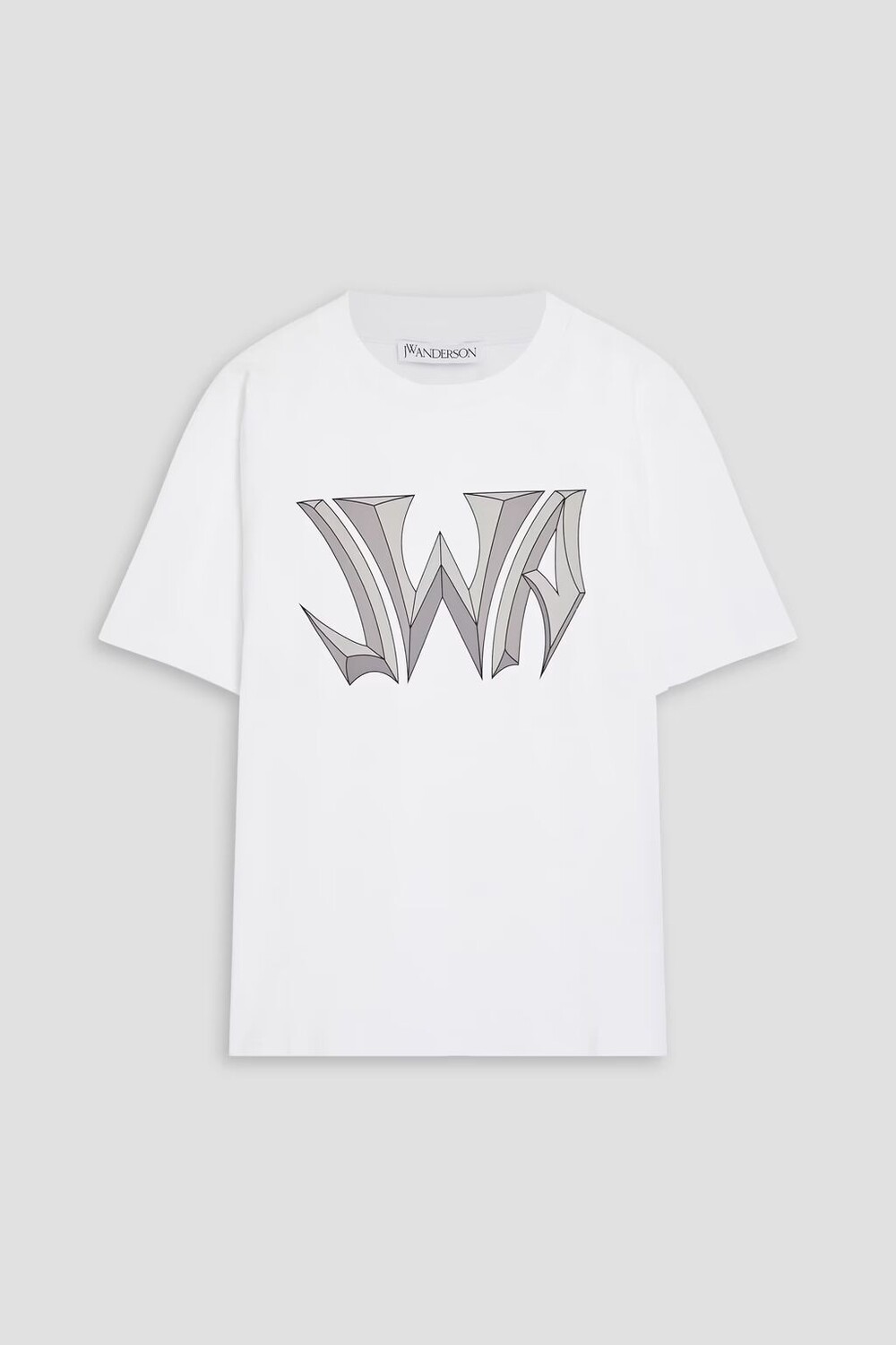 

Футболка из хлопкового джерси с принтом Jw Anderson, белый