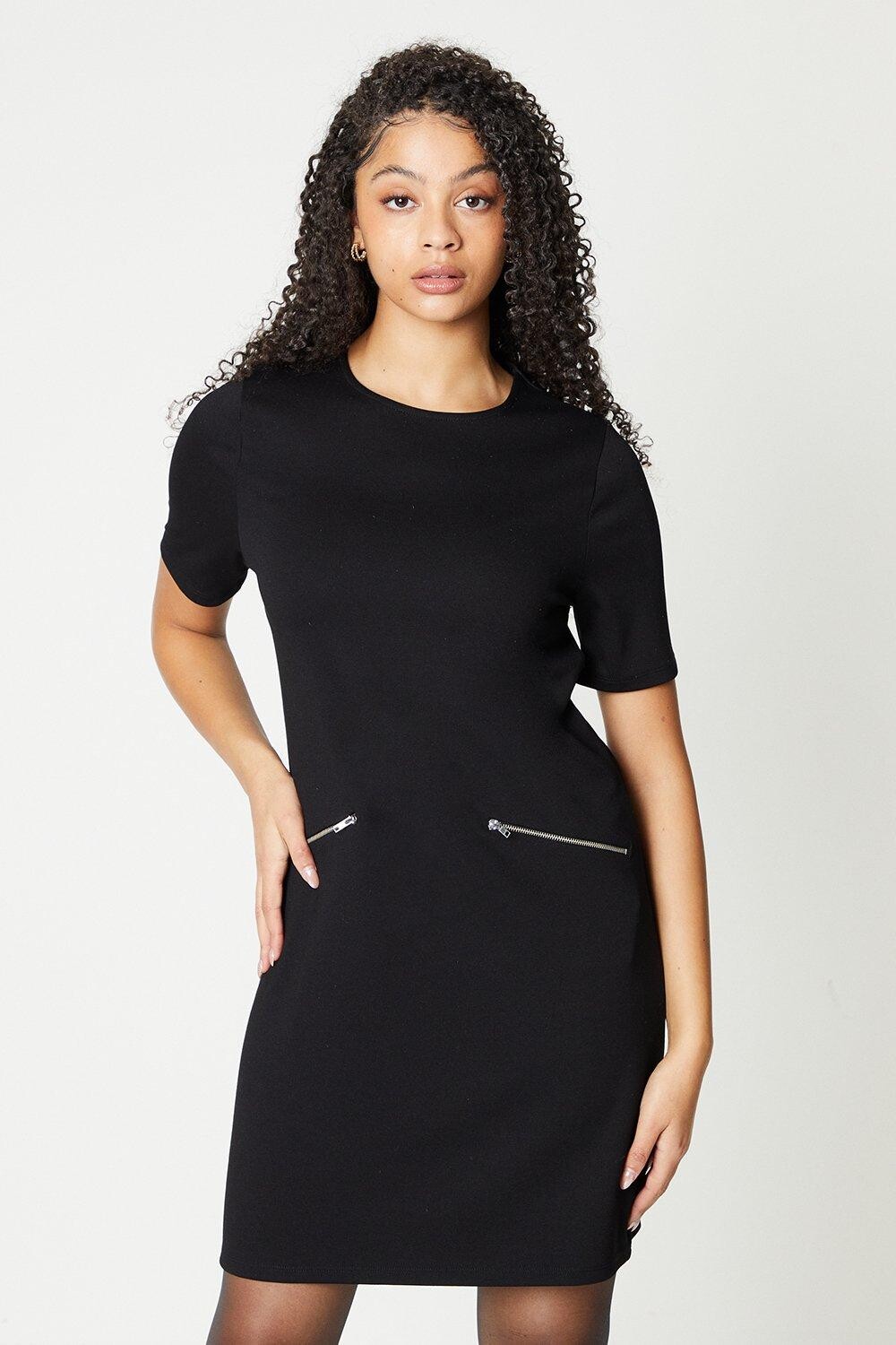 

Мини-платье с молнией Dorothy Perkins, черный
