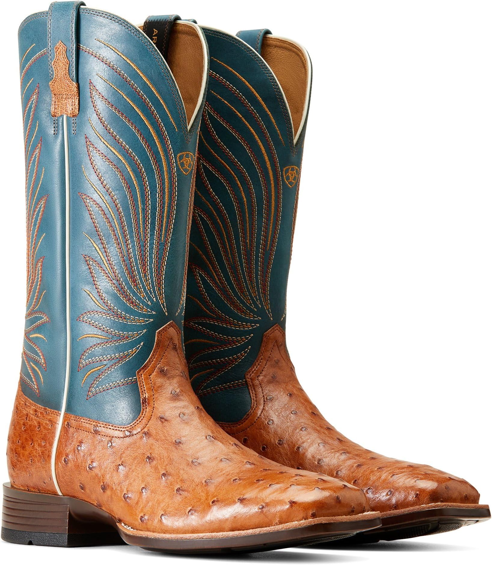 Ковбойские сапоги Brandin' Ultra Western Boot Ariat, цвет Antique Tan Full Quill Ostritch