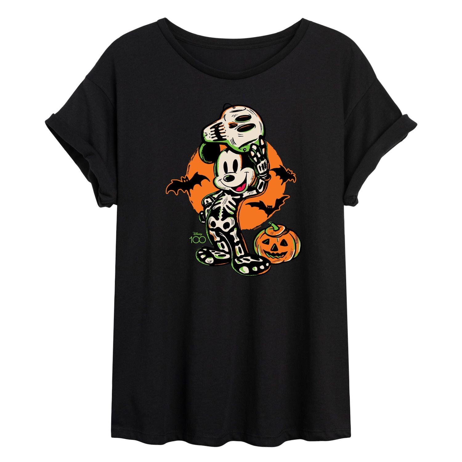 

Футболка с струящимся рисунком скелета Микки Диснея 100 Juniors Licensed Character