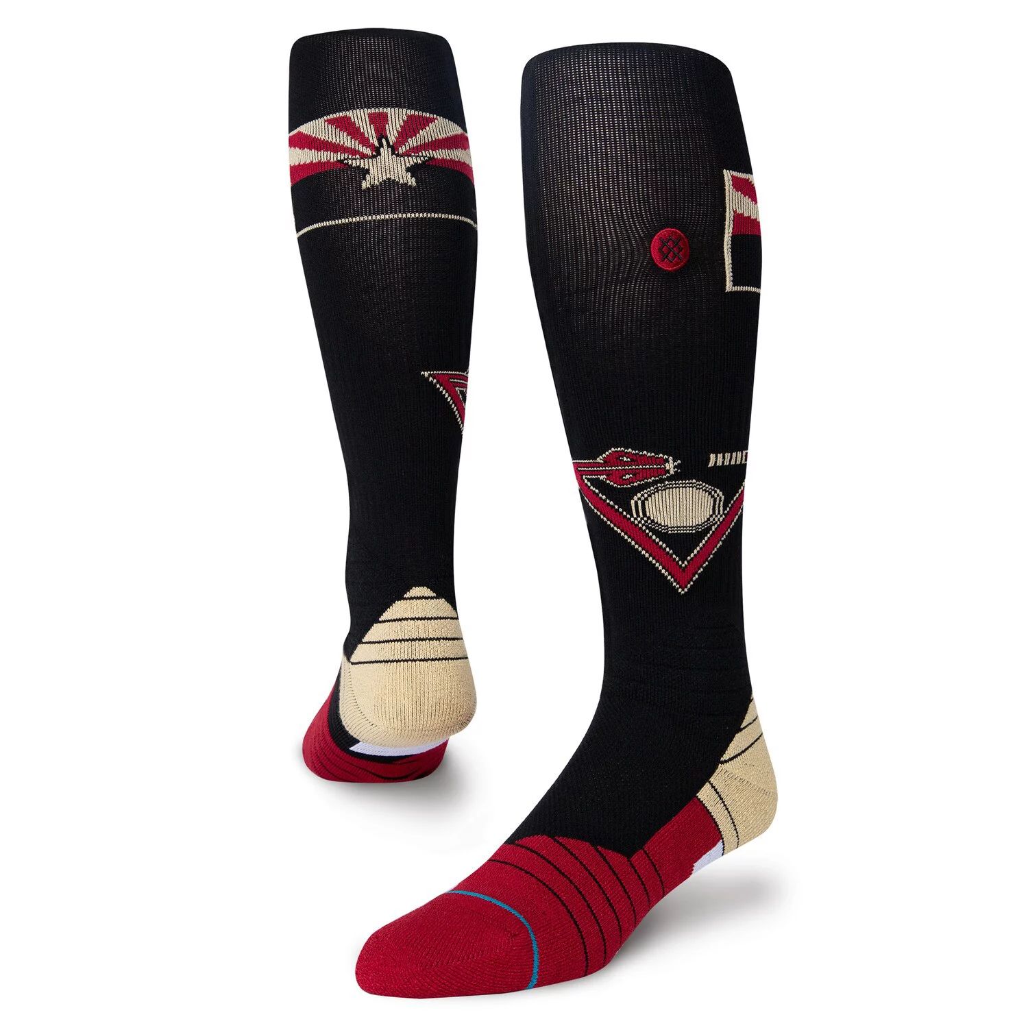 

Мужские носки Stance Black Arizona Diamondbacks 2021 City Connect поверх икры