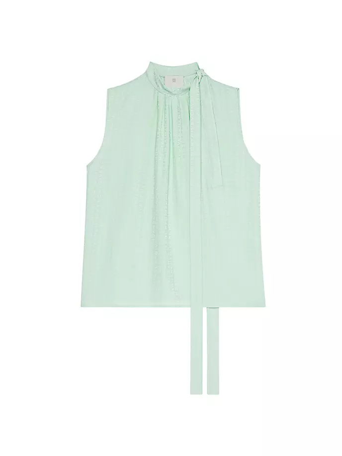 

Шелковый топ с лавальером Givenchy, цвет mint green
