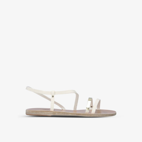

Кожаные сандалии goudi с зеркальными бляшками Ancient Greek Sandals, бежевый