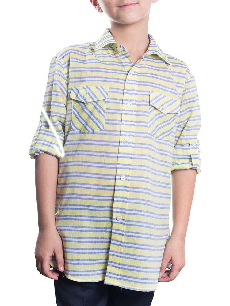 цена Полосатая рубашка для маленького мальчика Elie Balleh, желтый