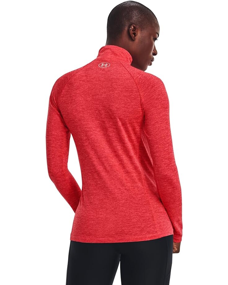 Топ Under Armour Tech 1/2 Zip Twist Top, цвет Beta/Pomegranate/Metallic Silver ua tech s s твердый under armour цвет beta metallic silver