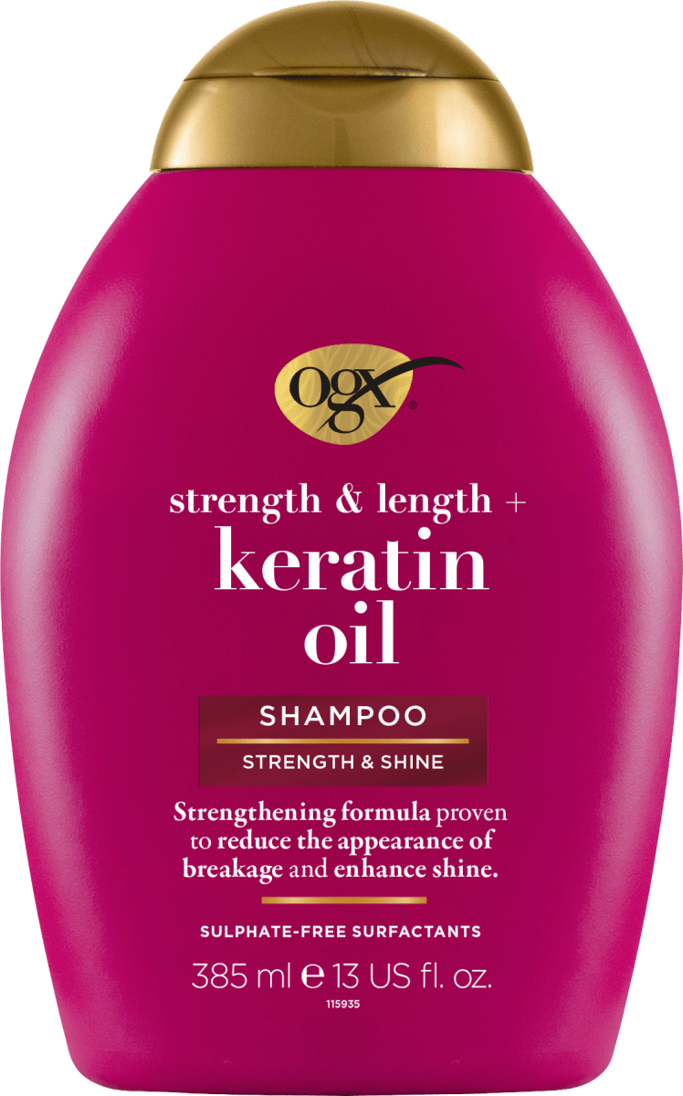 Шампунь против ломкости с кератиновым маслом 385 мл OGX ogx шампунь против ломкости волос с кератиновым маслом anti breakage keratin oil shampoo 385 мл