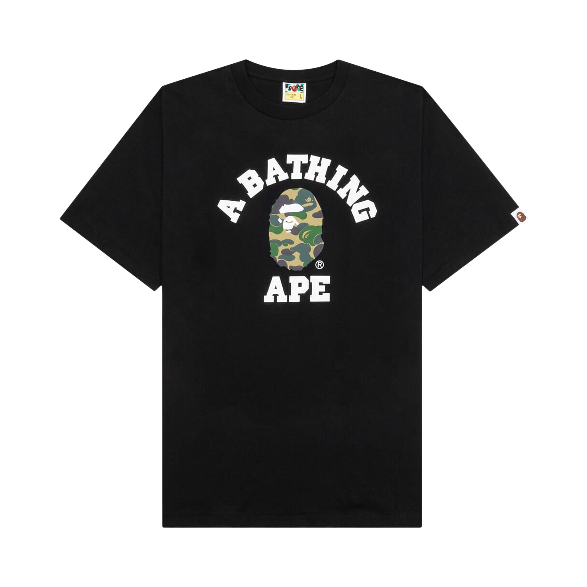 Камуфляжная футболка BAPE ABC Черный/Зеленый камуфляжная футболка bape abc черный синий