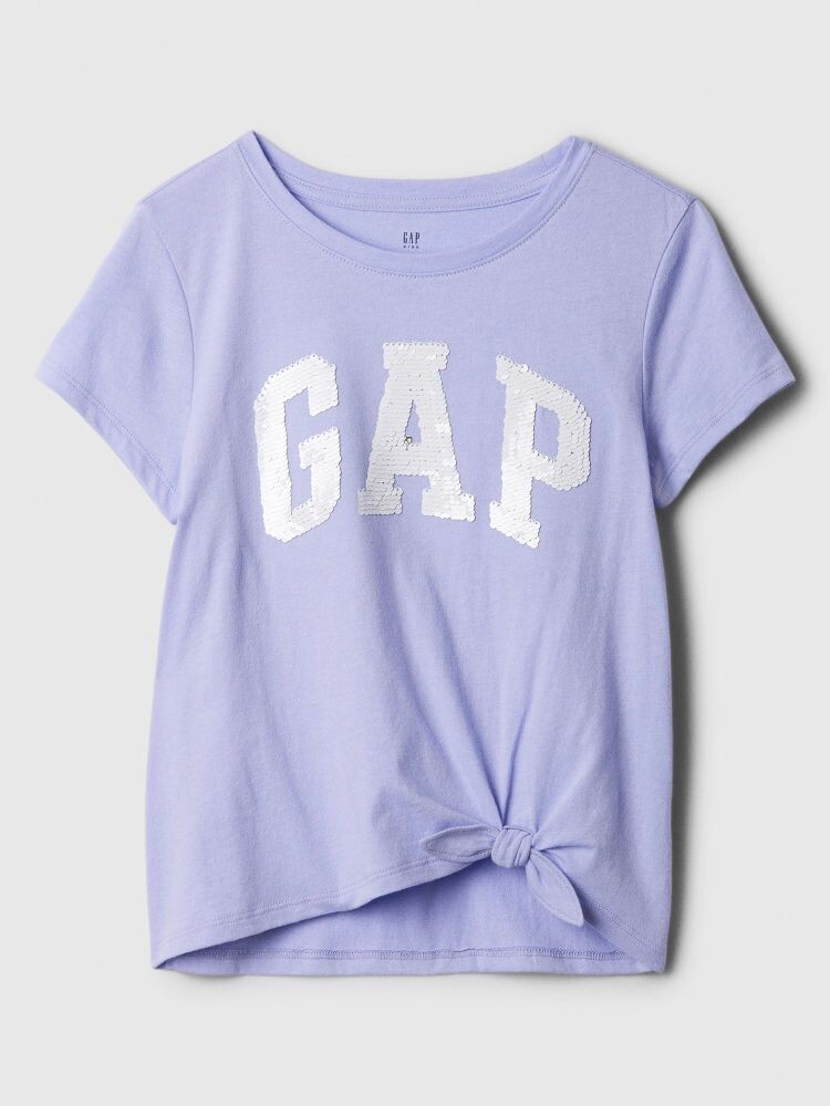 

Детская футболка с узлом Gap, фиолетовый