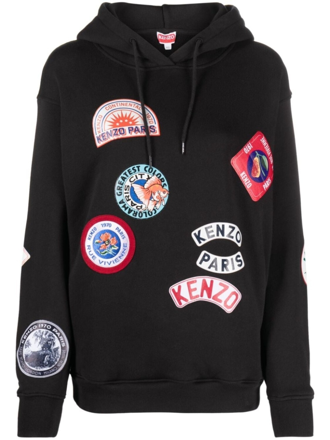 

Kenzo худи из органического хлопка с логотипом, черный