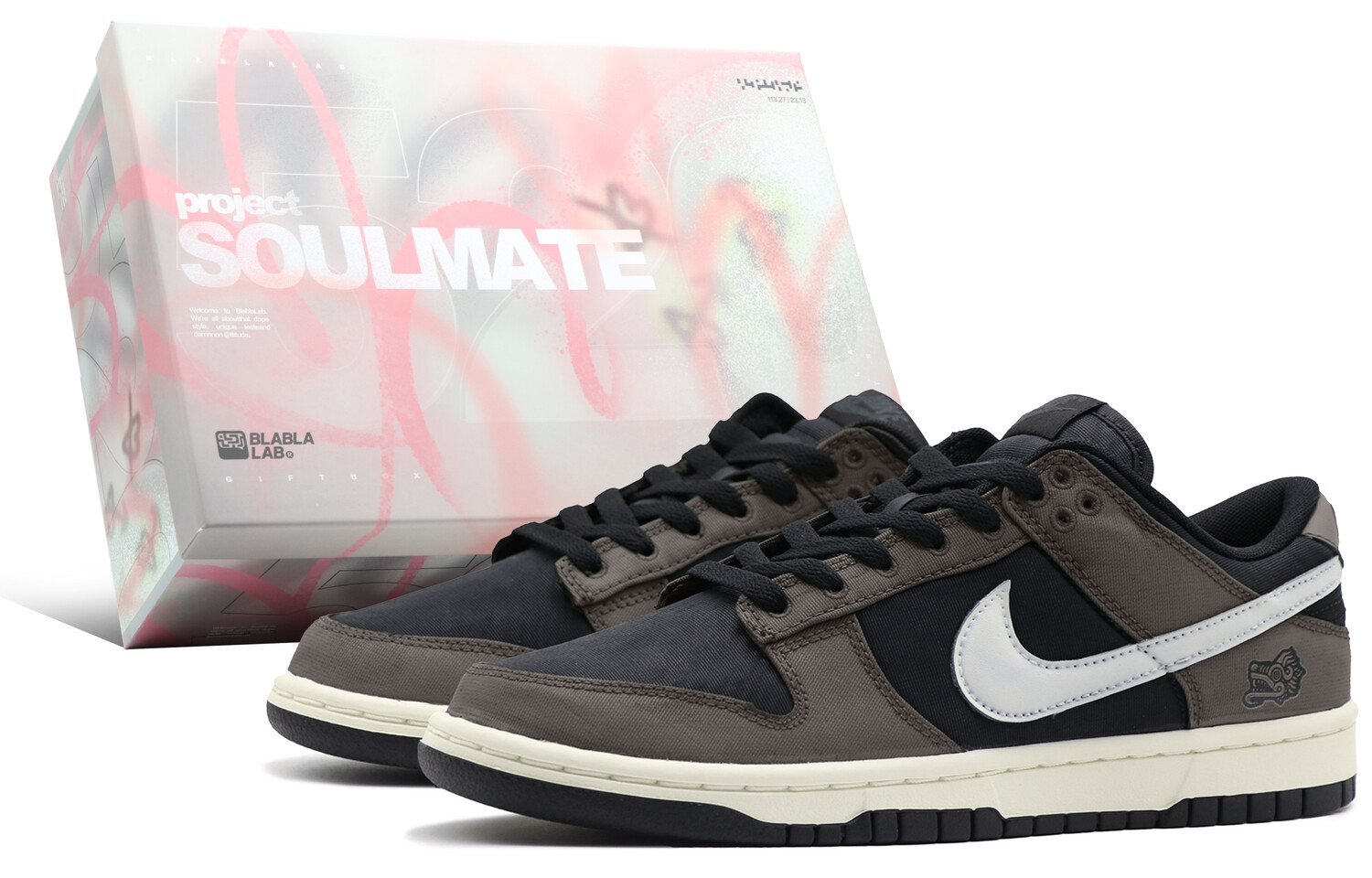 

Кроссовки Nike Dunk Skateboarding Shoes Unisex Low-top Black/White/Brown, цвет Coffee
