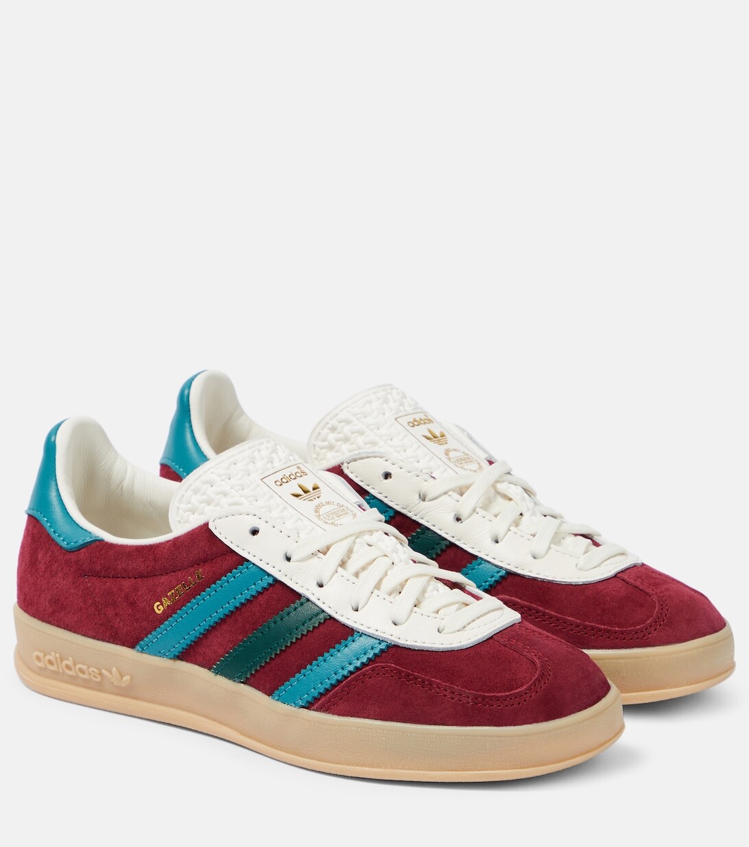 

Кроссовки Gazelle Indoor замшевые Adidas, красный