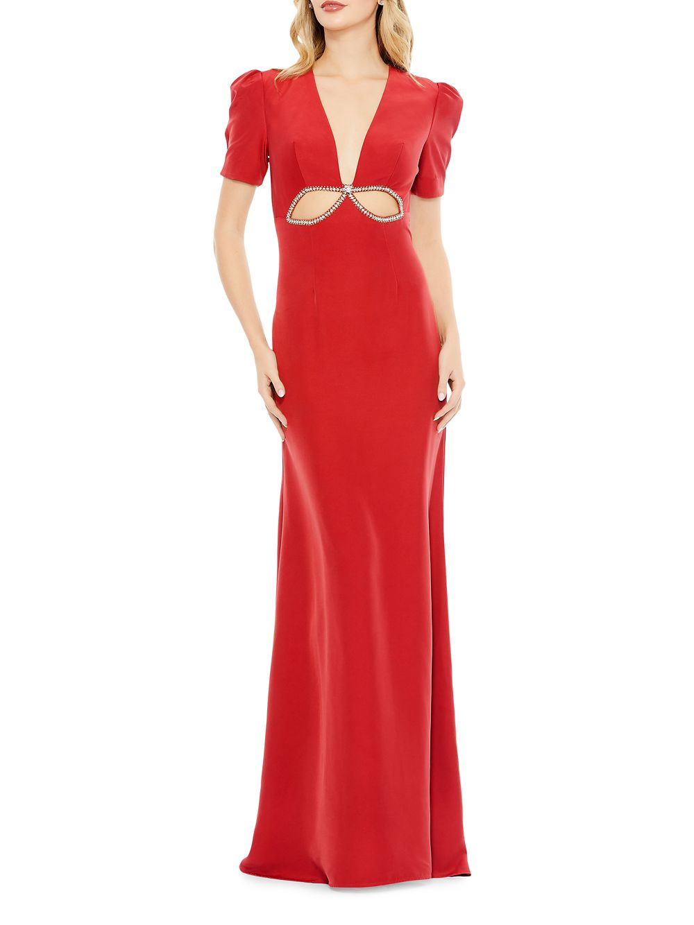 Украшенное платье с вырезами Mac Duggal, красный
