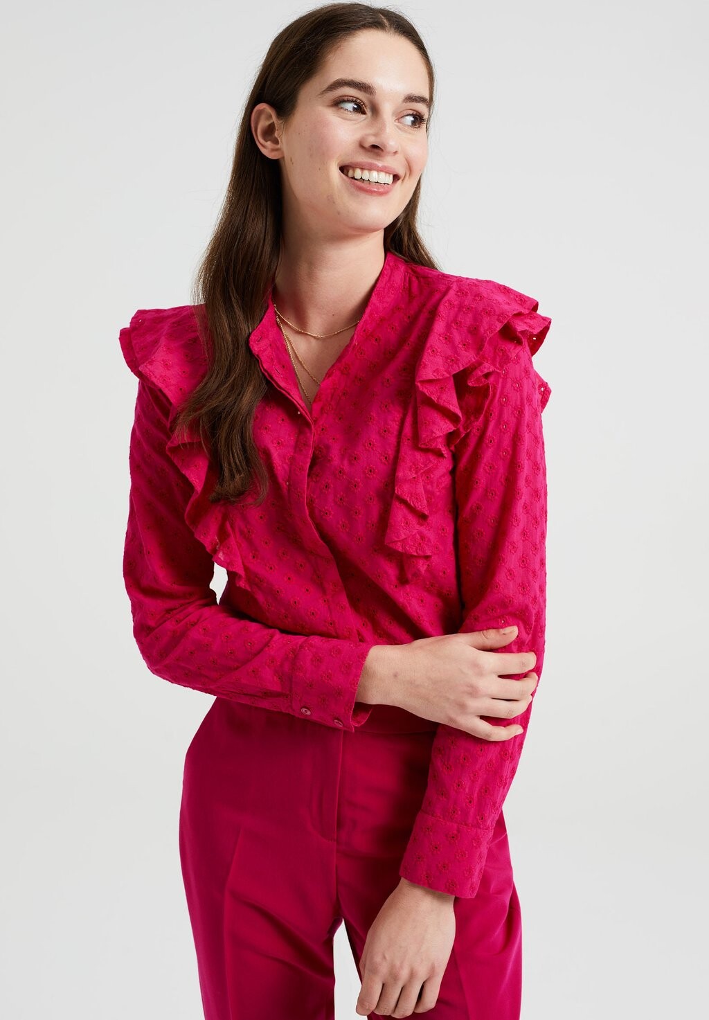 

Рубашка WE Fashion, розовый