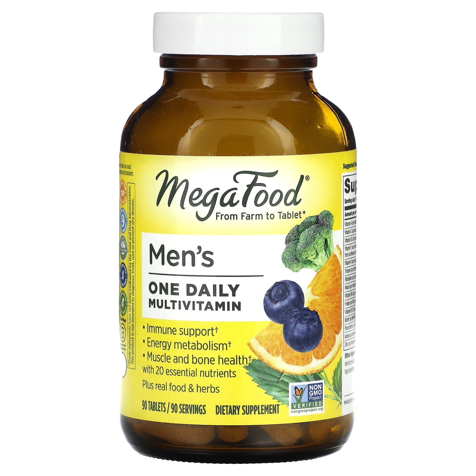 MegaFood Ежедневные витамины для мужчин без железа 90 таблеток super nutrition men s blend смесь для мужчин без железа 180 таблеток