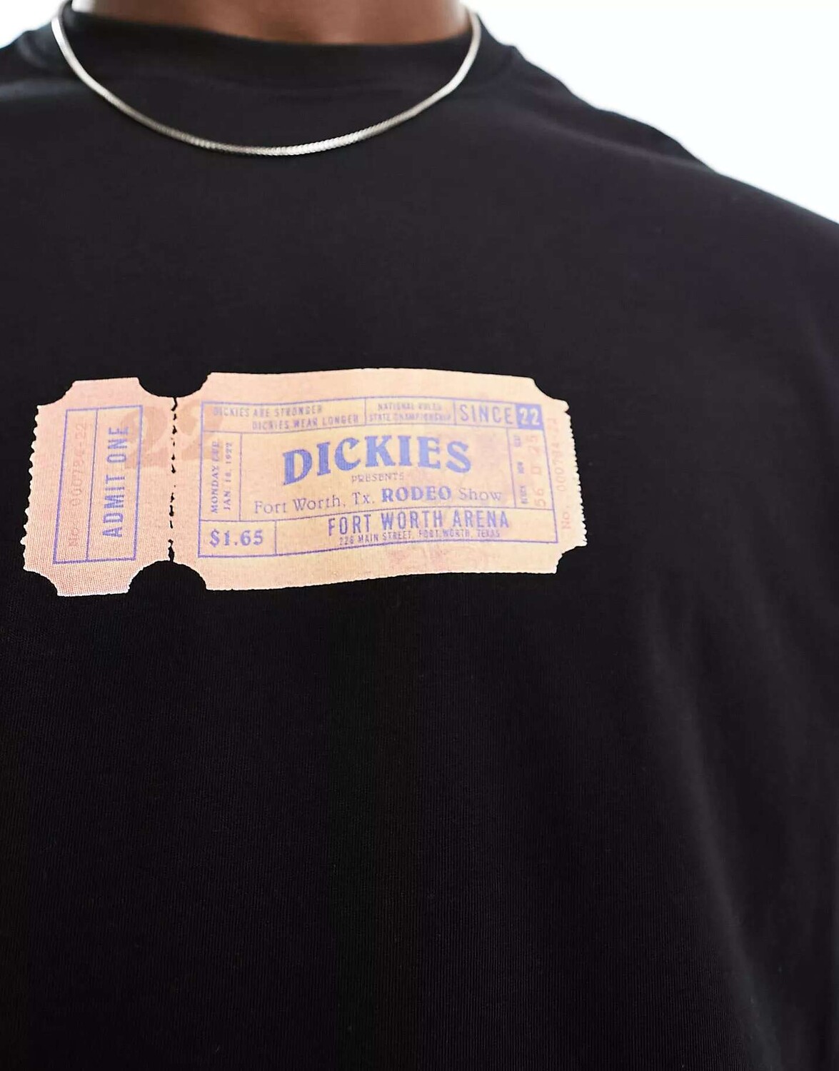 

Черная футболка с рисунком билета Dickies paxico, Черный
