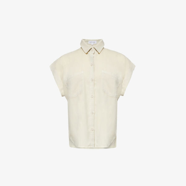 

Тканая рубашка свободного кроя с накладными карманами и короткими рукавами Bella Dahl, цвет cliffside