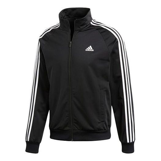 Куртка adidas Logo Printing Side Stripe Stand Collar Sports Jacket Black, черный