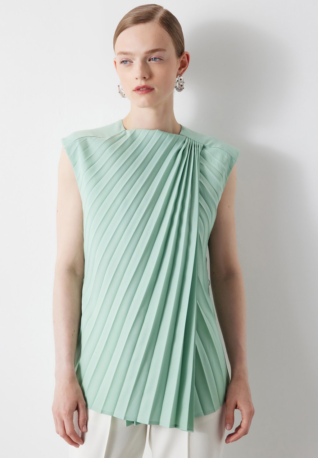 

Блузка Regular Fit Pleated Ipekyol, цвет mint green