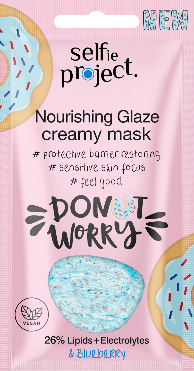 Маска для лица Donut Worry Recovering Glaze Смываемая маска 10 г Selfie Project