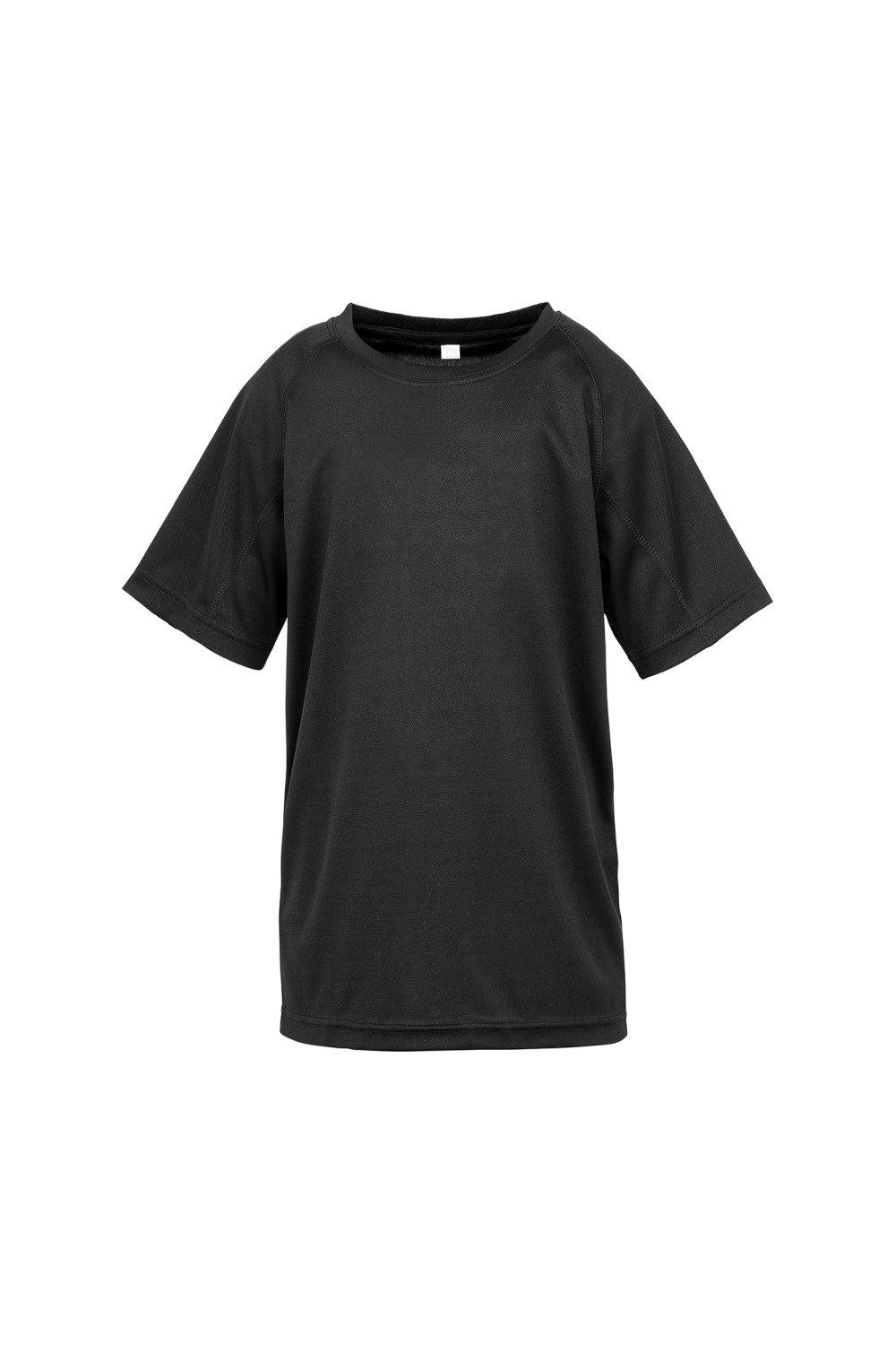 Детская футболка Impact Performance Aircool Spiro, черный женская футболка с коротким рукавом быстросохнущая дышащая облегающая футболка для гольфа