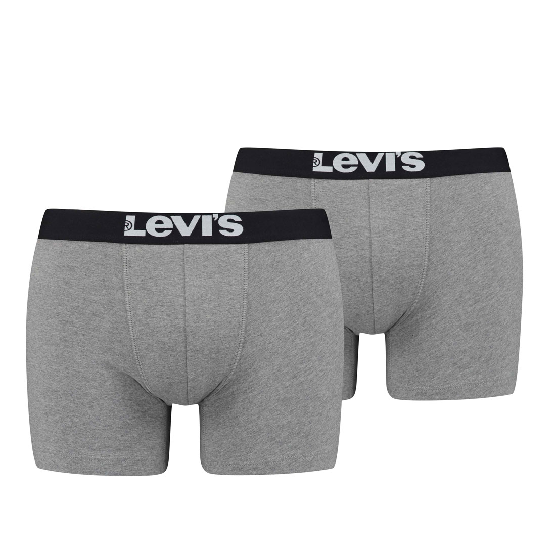 Боксеры Levi´s BoxershortsLEVIS Men Solid Basic Boxer Brief 2Pin758 - middle grey mélange, цвет BoxershortsLEVIS Men Solid Basic Boxer Brief 2Pin758 - middle grey mélange m xxxl men see through mesh patchwork boxer shorts zipper crotch wet look patent leather brief swimsuit club stage show costume