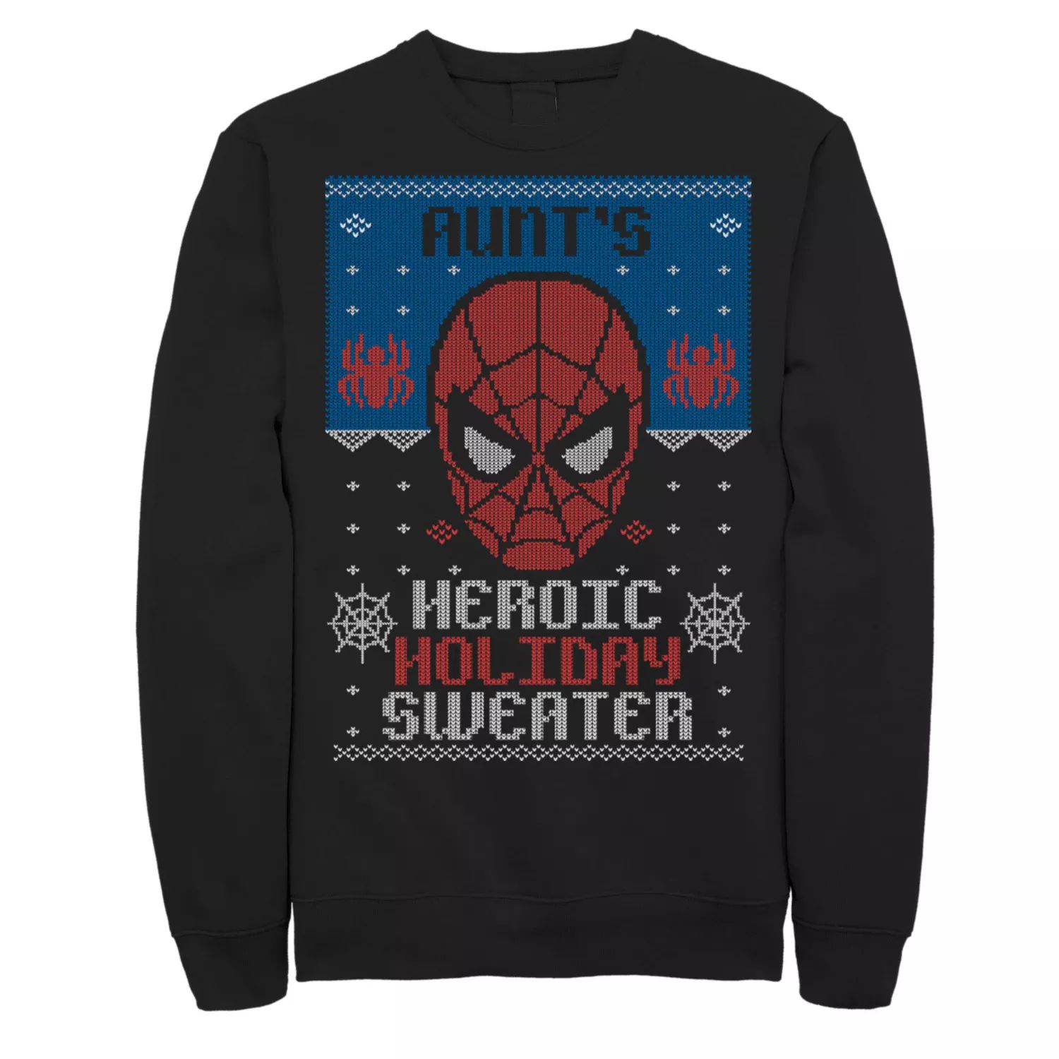 Мужской флисовый пуловер с рисунком «Человек-паук», «Тетя героический праздник», Рождество, флисовый пуловер с рисунком Marvel