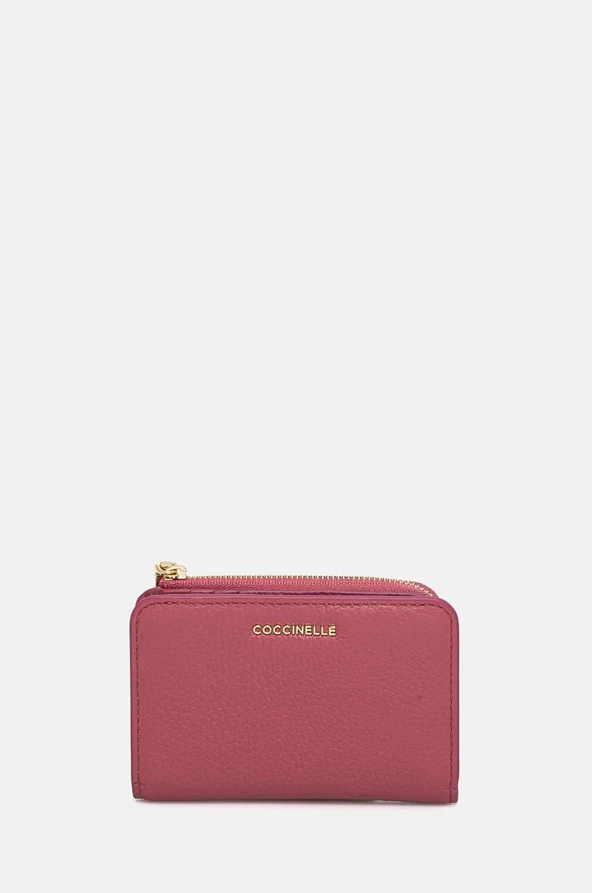 

Кожаный кошелек Coccinelle METALLIC SOFT, розовый