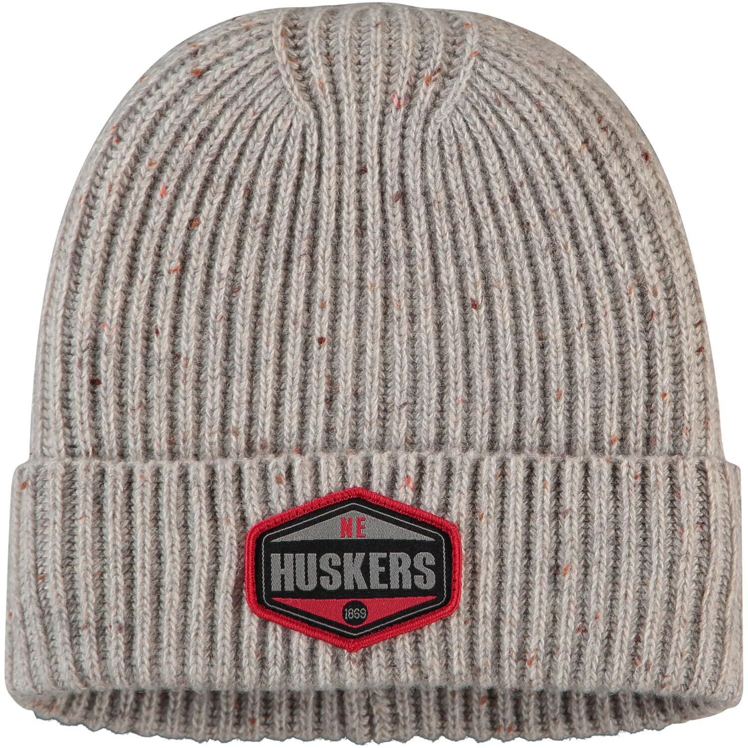 

Мужская серая вязаная шапка Top of the World Nebraska Huskers Alp с манжетами
