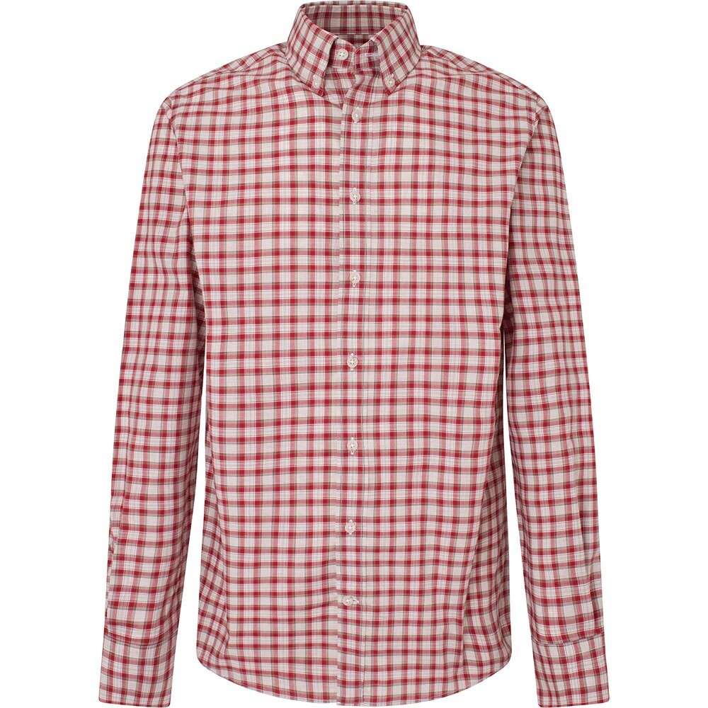 Рубашка с длинным рукавом Hackett Mel Poplin Check, красный рубашка hackett melange poplin check синий