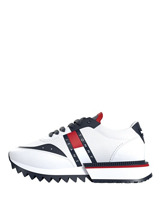 

Белые мужские кожаные кроссовки на высокой подошве Tommy Hilfiger