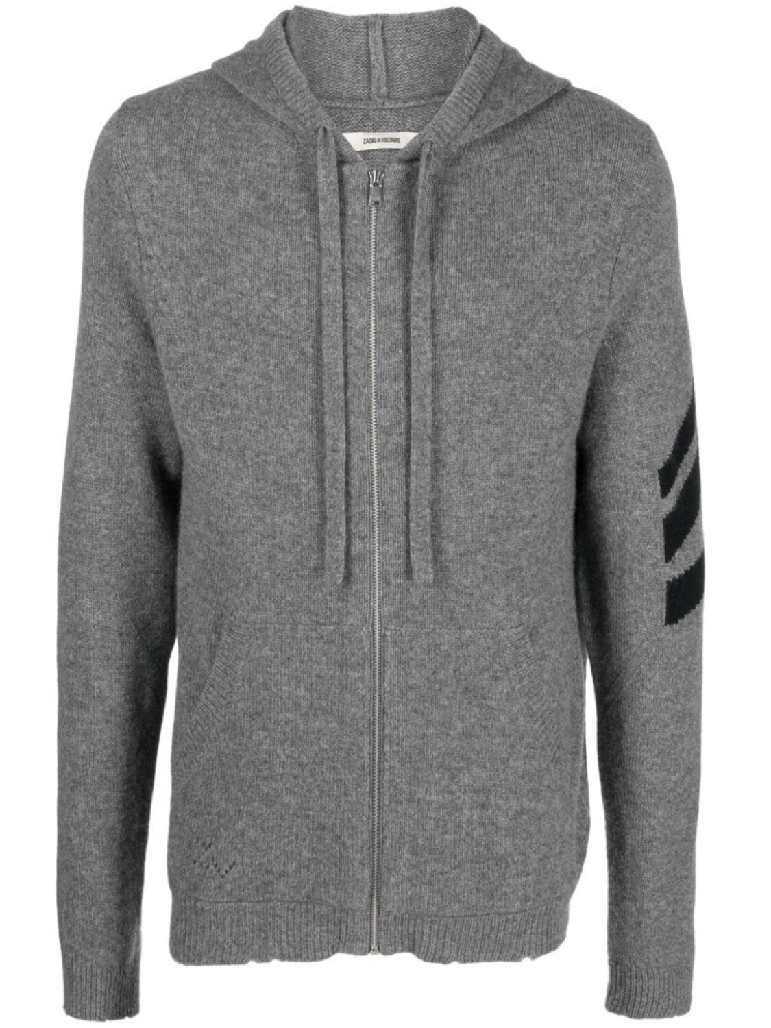 

Кашемировое худи на молнии Zadig&Voltaire, серый