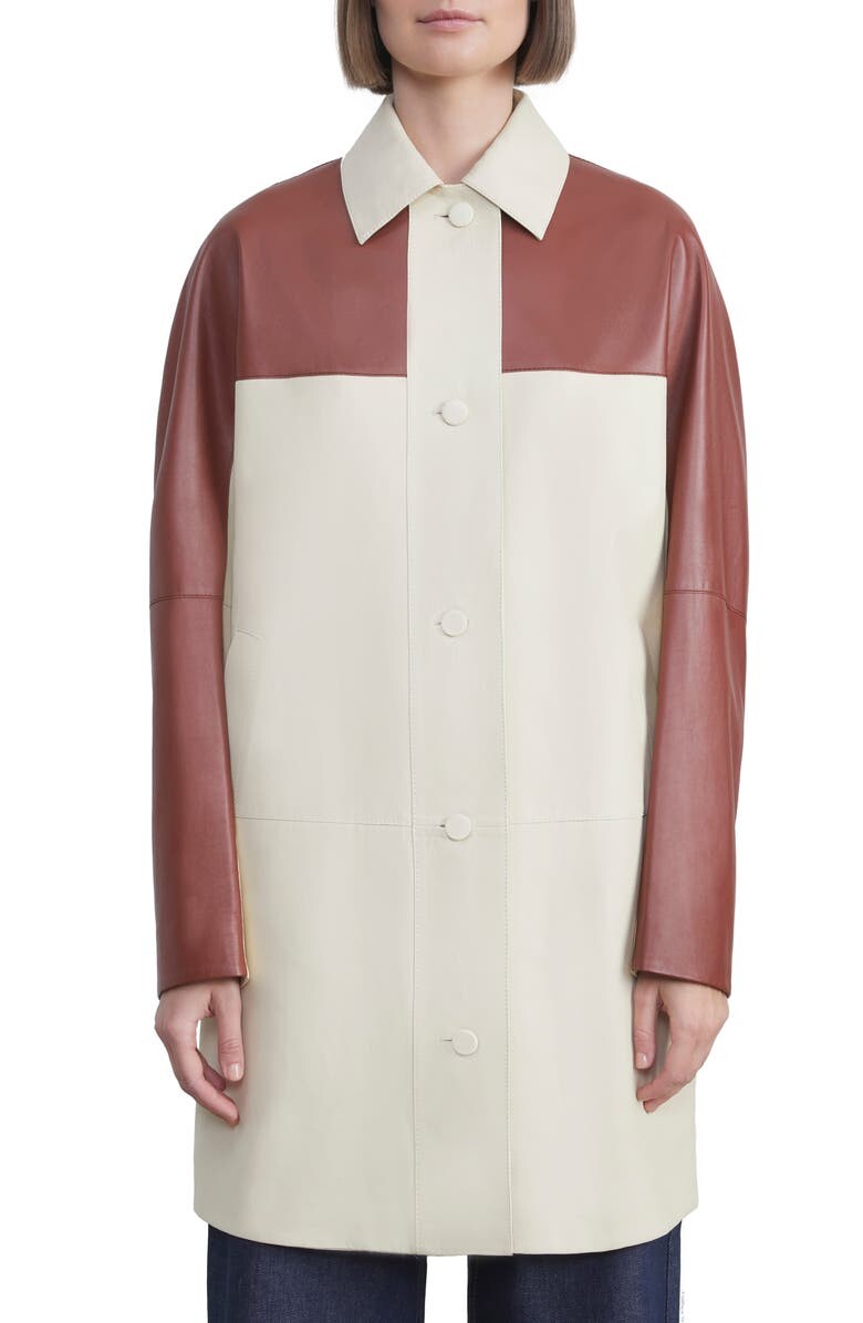 

Пальто из овчины с цветными блоками LAFAYETTE 148 NEW YORK