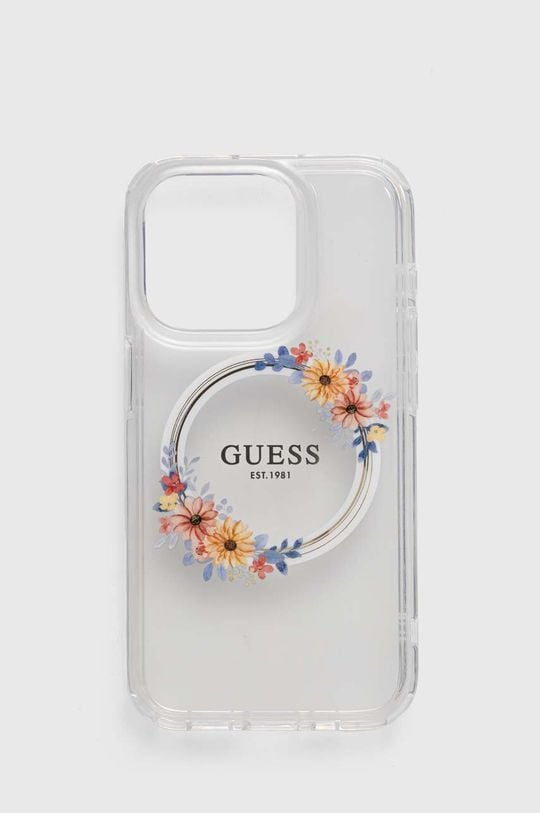 

Чехол для iPhone 15 Pro 6,1 дюйма Guess, прозрачный