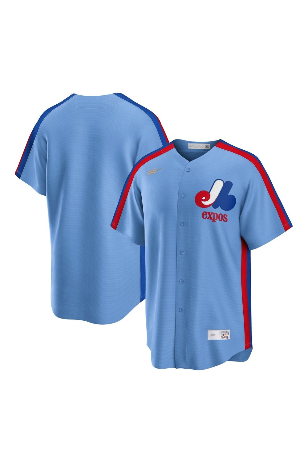 Официальная копия футболки Montreal Expos Cooperstown 1982 года Nike, синий