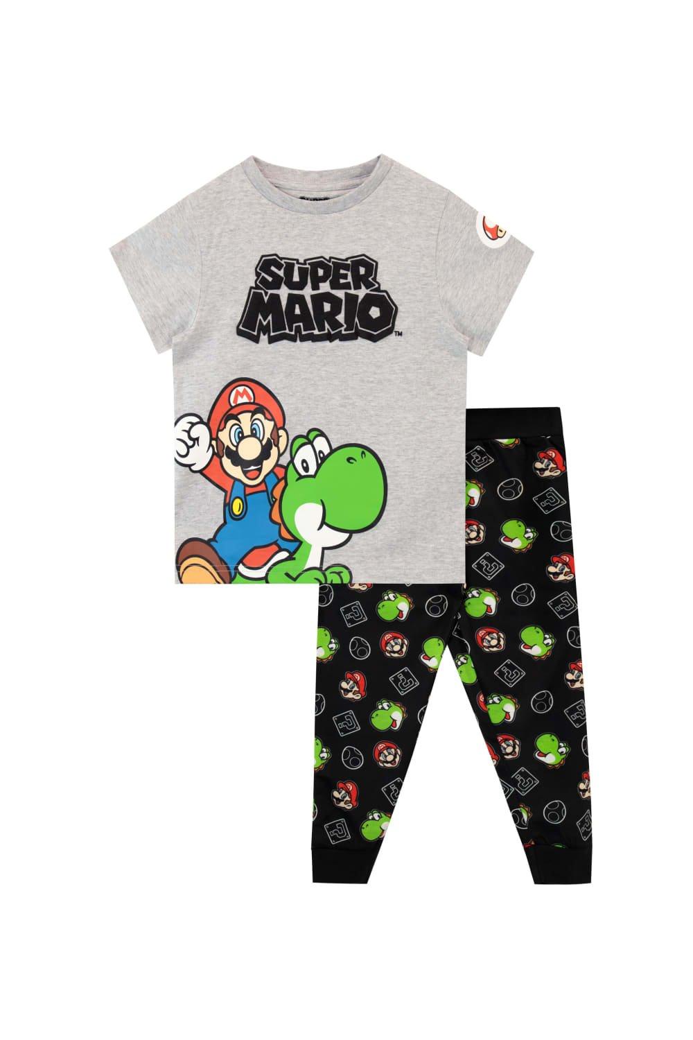 Пижамы Марио и Йоши Super Mario, серый брелок для ключей супер марио аксессуар для ключей из металлического сплава с кулоном в виде жабы bowser jr 5 шт нитка