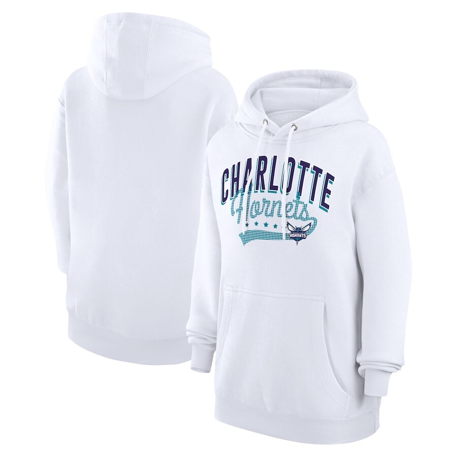 

Пуловер с капюшоном G-III 4Her by Carl Banks Charlotte Hornets, белый