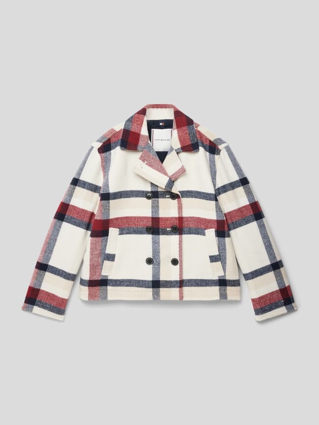 

куртка в клетку тартан Tommy Hilfiger, экрю