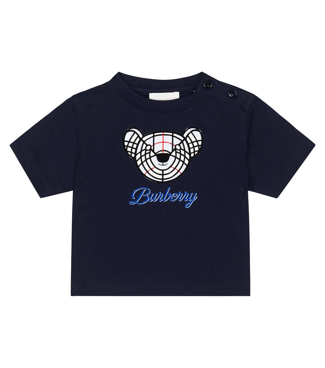 

Футболка из хлопкового джерси baby thomas bear Burberry Kids, синий