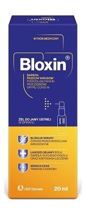 

Bloxin Żel Do Jamy Ustnej противовирусный спрей для горла, 20 ml