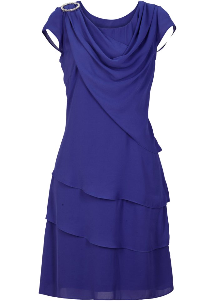 цена Шифоновое платье премиум-класса в многослойном образе Bpc Selection, синий