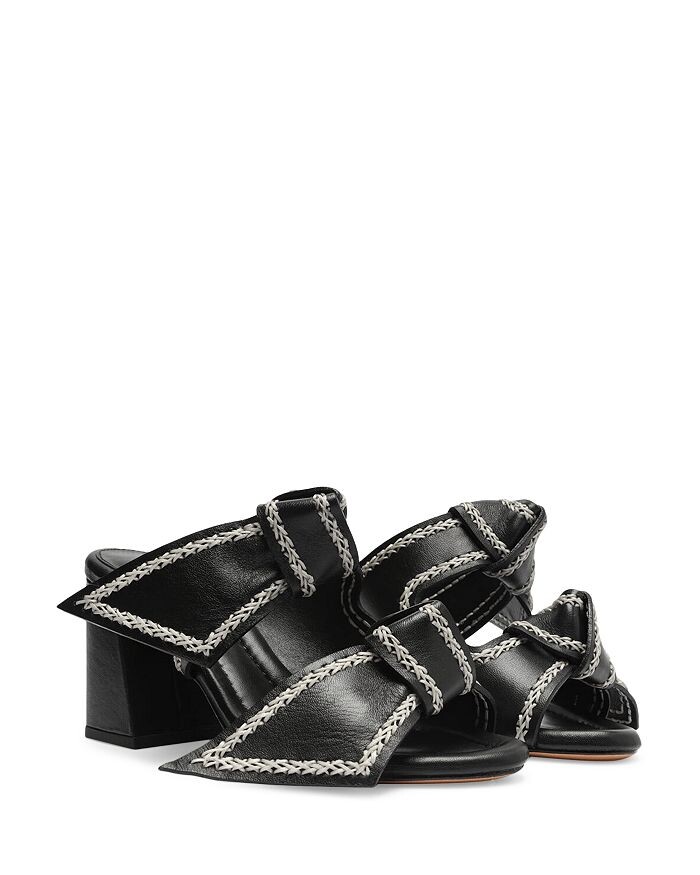 

Женские шлепанцы Clarita с прошитым бантом на блочном каблуке Alexandre Birman