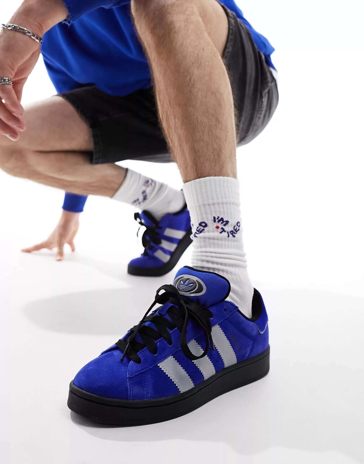 

Ярко-синие кроссовки adidas Originals Campus 00, Синий