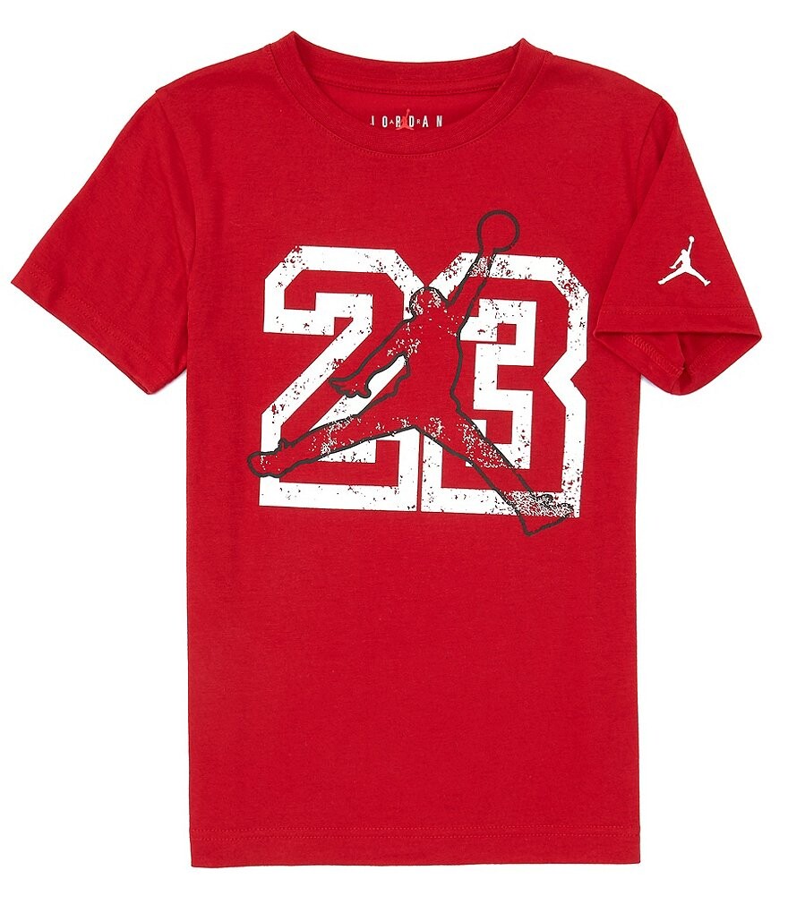 

Футболка Jordan Big Boys 8-20 с коротким рукавом 23 Jumpman, красный