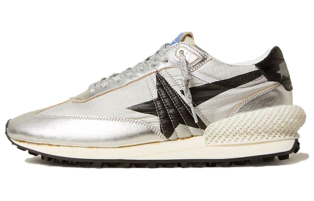 

Кроссовки Golden Goose Star-print Lace-up Sneakers, серебряный