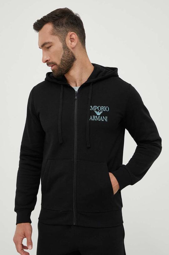 цена Толстовка для отдыха Emporio Armani Underwear, черный