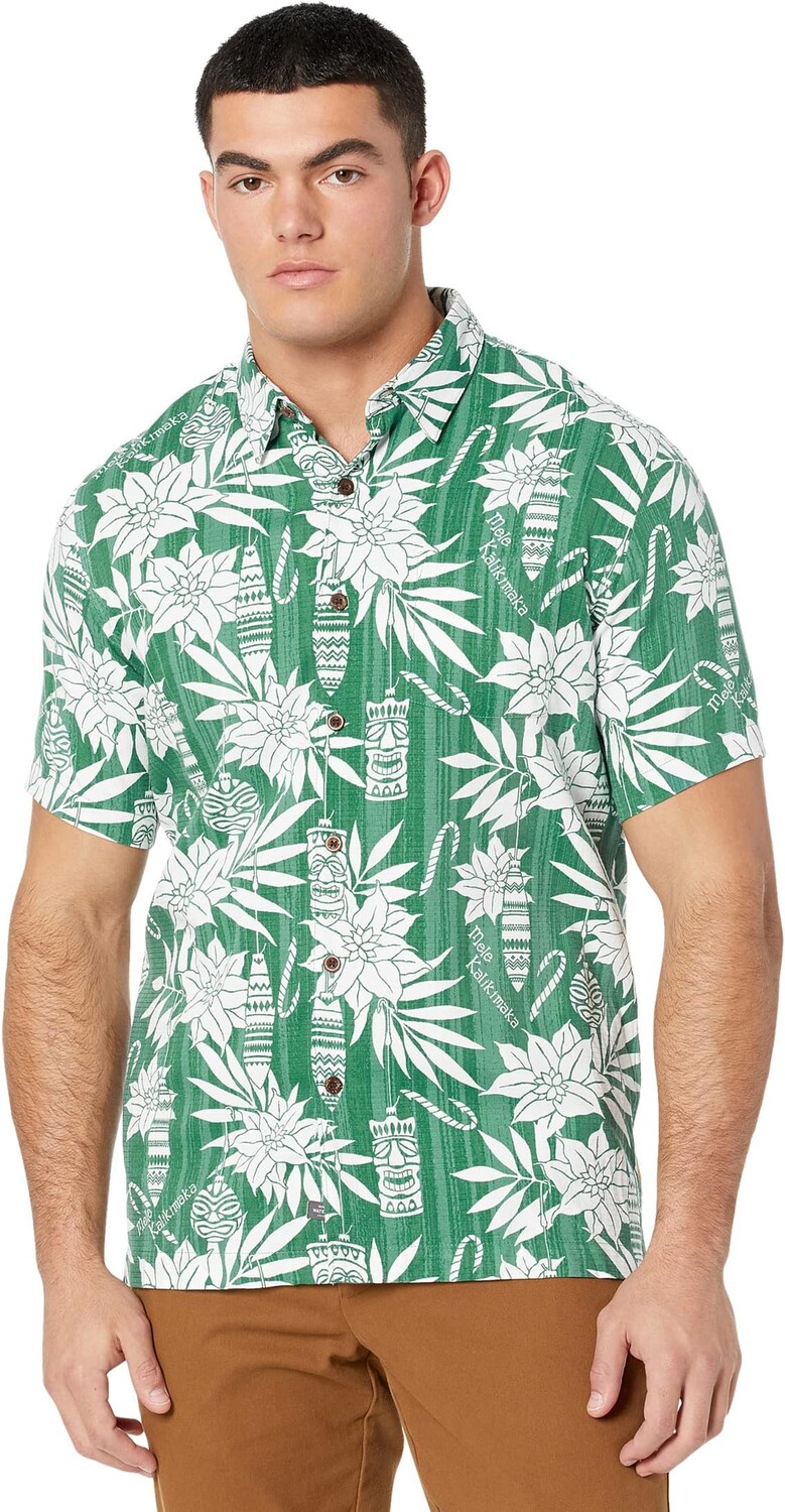

Рубашка Quiksilver Waterman Holiday Time Short Sleeve Button-Up, цвет Smoke Pine