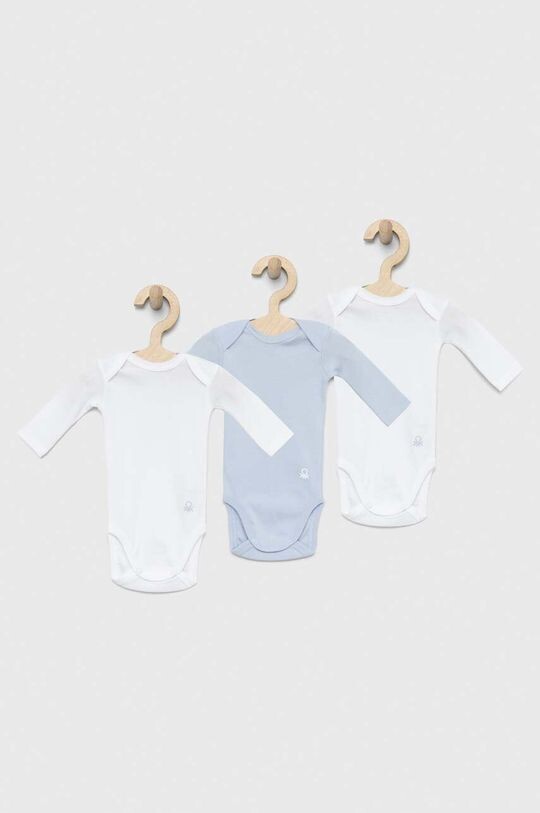

Комплект из 3 хлопковых боди для малышей United Colors of Benetton, синий