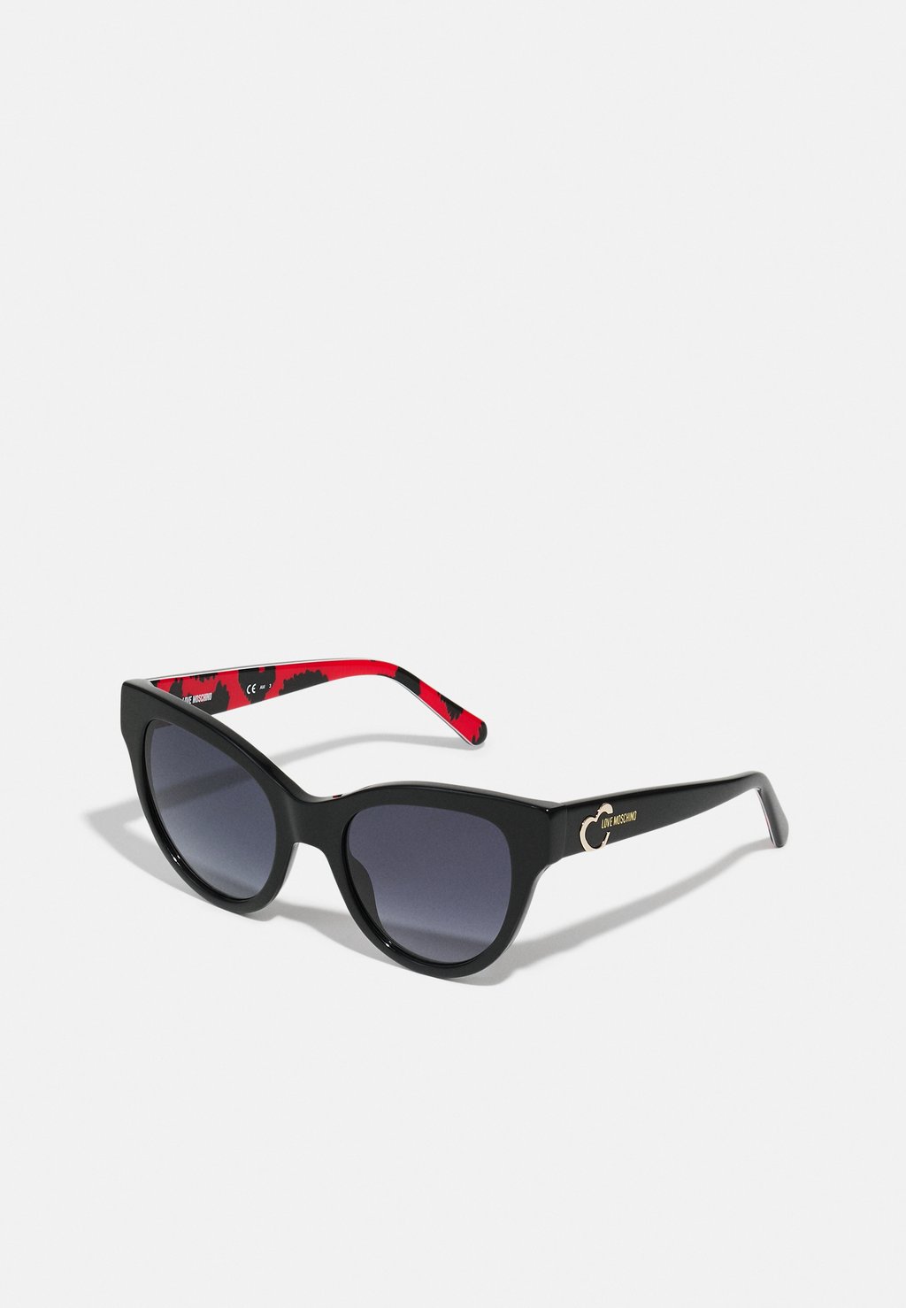 Солнцезащитные очки Love Moschino, черный/красный солнцезащитные очки love moschino черный красный