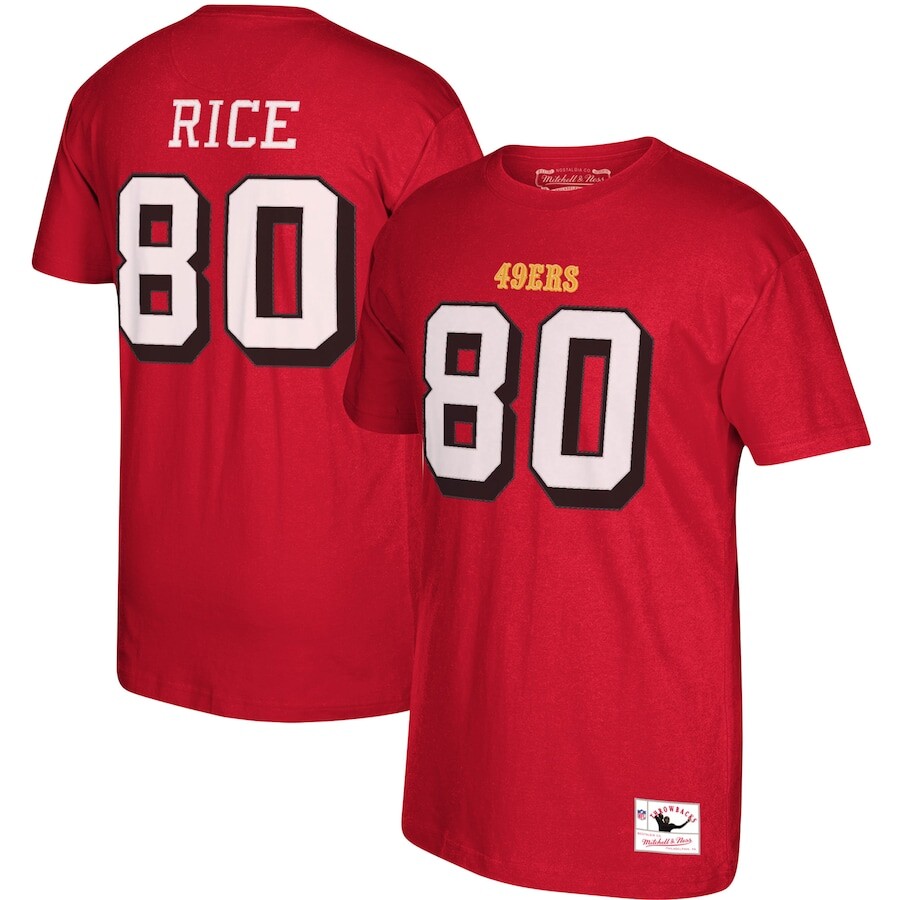 

Футболка с именем и номером Mitchell & Ness San Francisco 49Ers, алый