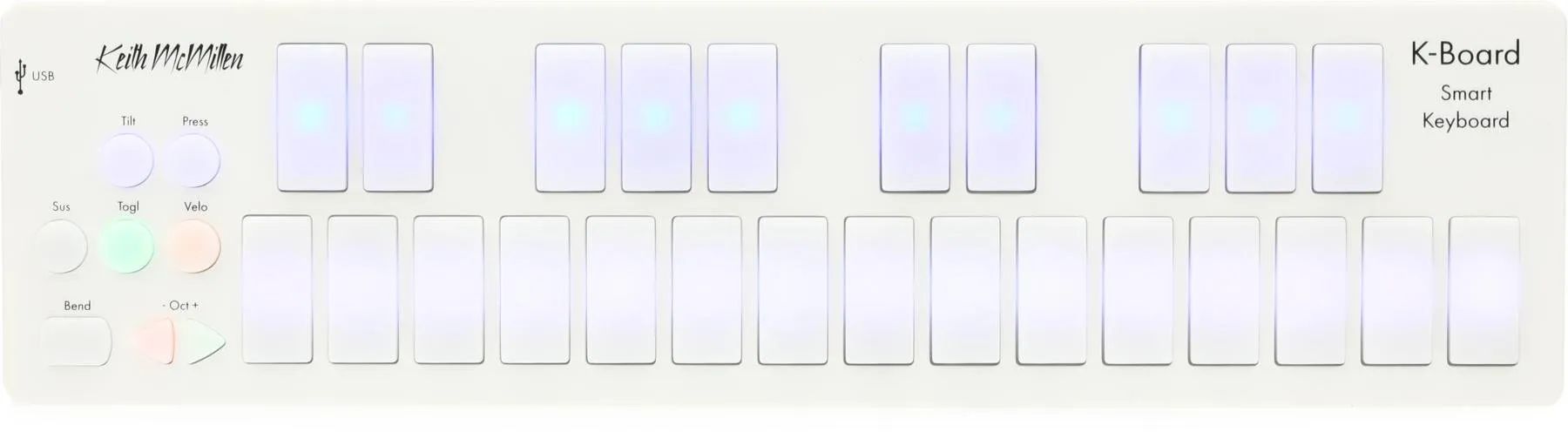 

Keith McMillen Instruments K-Board-C Smart Sensor USB MIDI-клавиатура - Snow